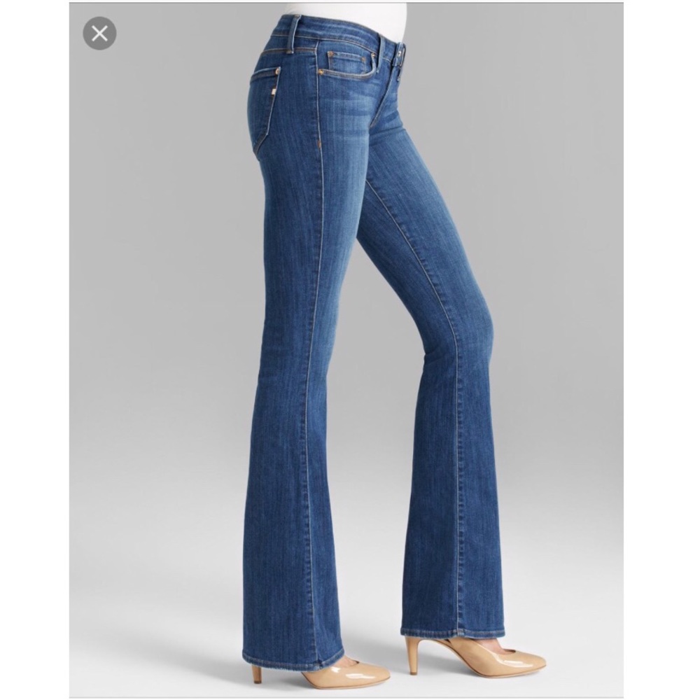 ✨ Genetic Denim Blue Leaf Fit And Flare Jeans 27 - Picture 2 of 6